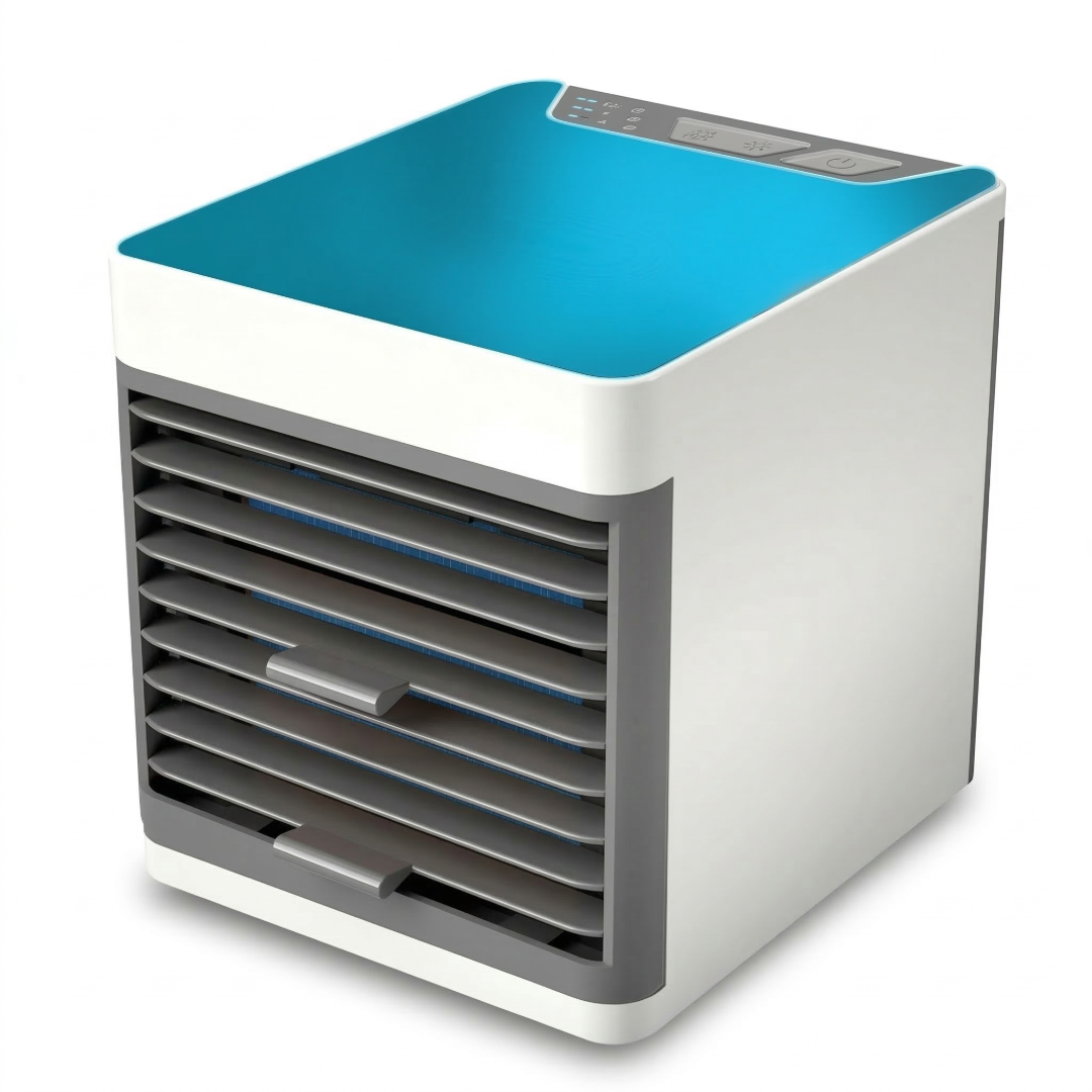 Mini Portable Air Cooler with LED Light | USB Personal Space Cooler for Home & Office